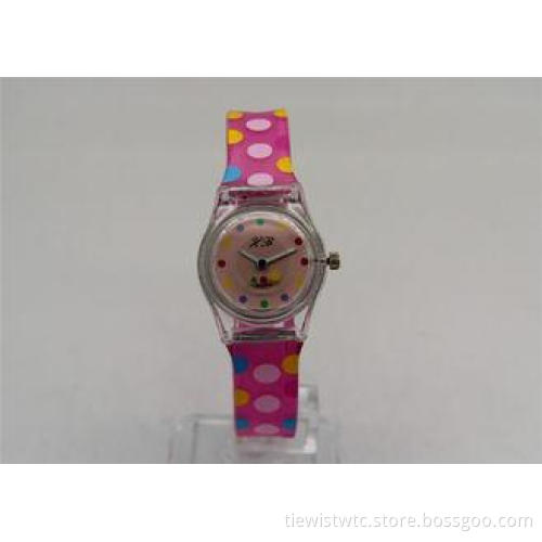 Colorful Kids Analog Watch PVC strap 24MM with custom logo